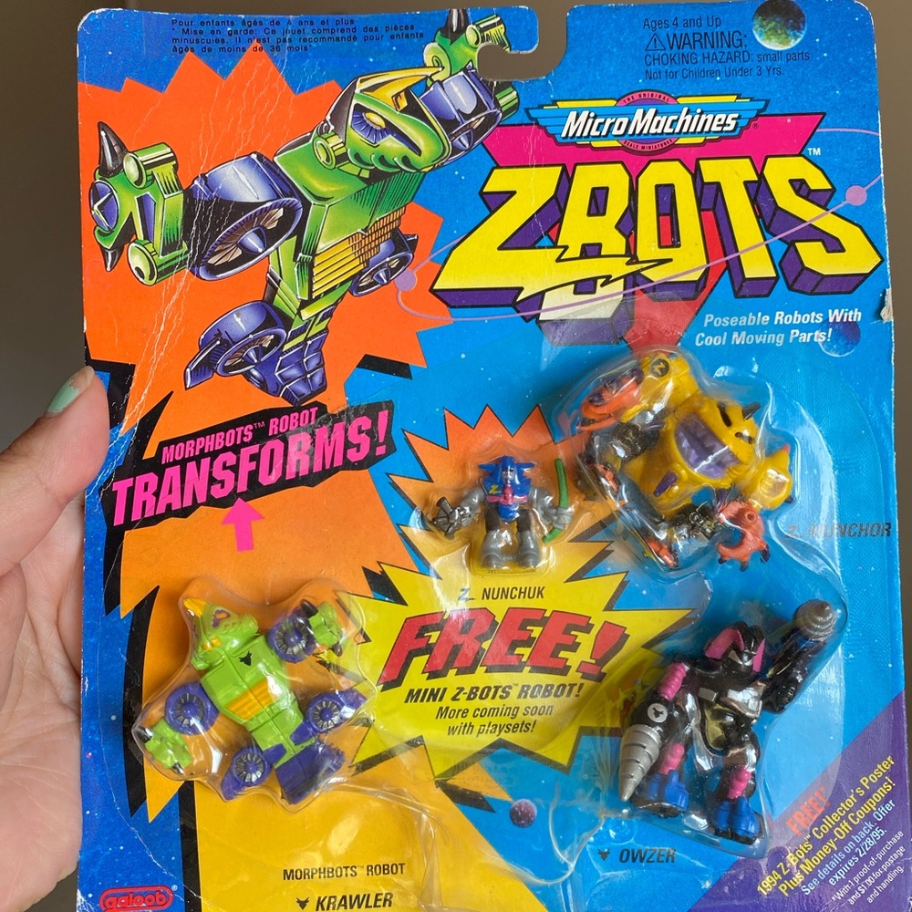 1994 Micro Machines Zbots new in package figures poseable robots